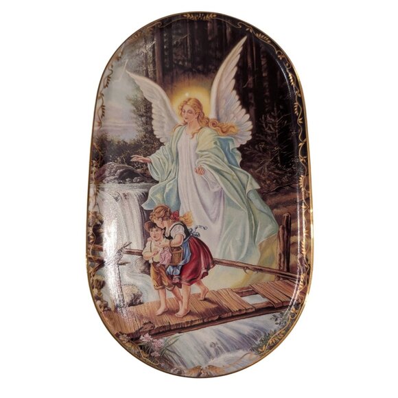 Bradford Exchange Guardian Angel Decorative Collector Plates porcelain German - Picture 2 of 12
